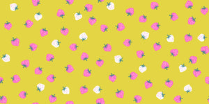 Picture Book Strawberry Toss Citron RS3071 13 by Ruby Star Society - Moda - HALF YARD