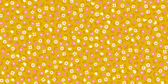 Picture Book Ditsy Goldenrod RS3072 12 by Ruby Star Society - Moda - HALF YARD