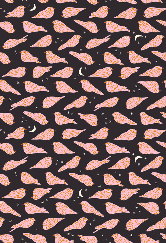 Bird Is The Word Whippoorwill Soft Black RS3078 16 by Ruby Star Society - Moda - Half Yard