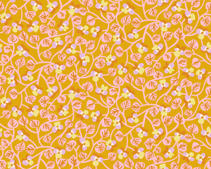 Bird Is The Word Pansy Goldenrod RS3079 13 by Ruby Star Society - Moda - Half Yard