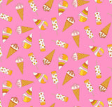 PREORDER Sugar Cone 2 Treat Toss Flamingo RS3108 11 by Kimberly Kight for Ruby Star Society- Moda 1/2 Yard
