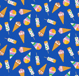 PREORDER Sugar Cone 2 Treat Toss Blue Ribbon RS3108 15 by Kimberly Kight for Ruby Star Society- Moda 1/2 Yard