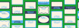 PREORDER Sticker Book -Hello My Name Is- Deep Verdant RS3120 15 by Kimberly Kight- Ruby Star-Moda - 1/2 Yard