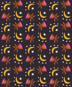 PREORDER Catnap Moonflower Black RS4133 16 by Alexia Abegg for Ruby Star Society-Moda- 1/2 Yard