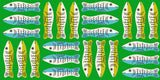PREORDER 1- 800 Calico Little Sardines Verdant RS4168 14 by Alexia Abegg for Ruby Star Society - 1/2 Yard