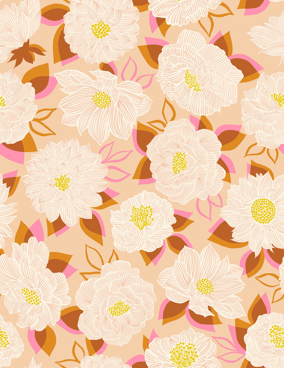 Favorite Flowers Blooming Floral Creme Brulee RS5143 12 By  Ruby Star Society- Moda- 1/2 yard