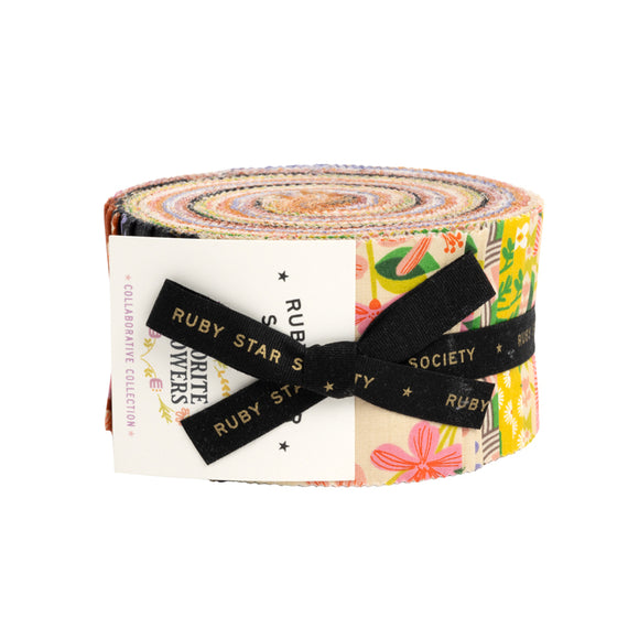 Favorite Flowers Jelly Roll RS5143JR By  Ruby Star Society- Moda-