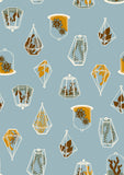 Calathea Terrarium Soft Blue RS5183 13 by Ruby Star Society- Moda- 1/2 yard