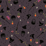 PREORDER Freaky Familiars Witchy Woman Eggplant RS5195 16 by Ruby Star Society- Moda - 1/2 Yard