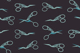 PREORDER 1-800-NOTION Stork Scissors Soft Black RS5216 15 by Ruby Star Society- Moda- 1/2 Yard