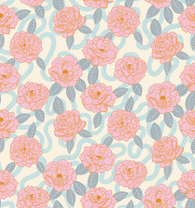 Verbena Peonies Natural RS6031 11 by Jen Hewett  -  Ruby Star Society-Moda- 1/2 Yard