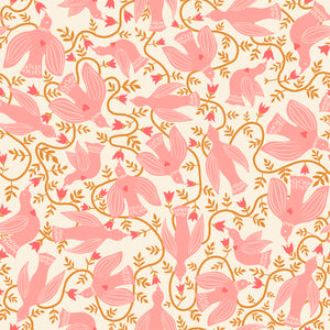 Endpaper Hummingbirds Natural RS6040 11 by Jen Hewett  -  Ruby Star Society-Moda- 1/2 Yard