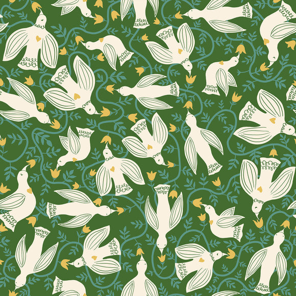 Endpaper Hummingbirds Sarah Green RS6040 12 by Jen Hewett  -  Ruby Star Society-Moda- 1/2 Yard