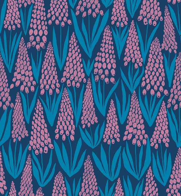 Endpaper Muscari Bluebell RS6041 16  by Jen Hewett  -  Ruby Star Society-Moda- 1/2 Yard