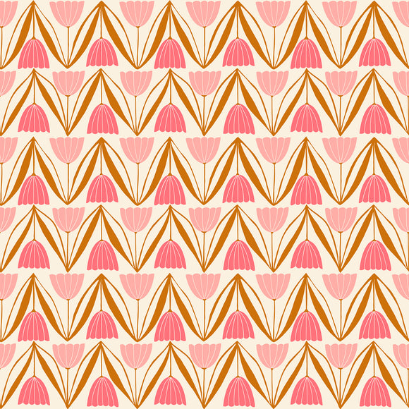 Endpaper Tulips Natural RS6043 12 by Jen Hewett  -  Ruby Star Society-Moda- 1/2 Yard