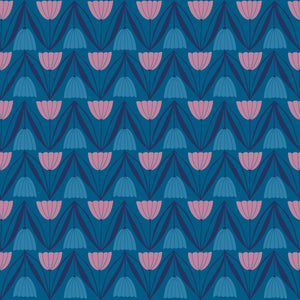 Endpaper Tulips Blue Raspberry RS6043 16 by Jen Hewett  -  Ruby Star Society-Moda- 1/2 Yard