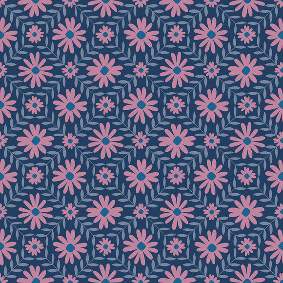 Endpaper Vintage Flowers Bluebell RS6044 17 by Jen Hewett  -  Ruby Star Society-Moda- 1/2 Yard