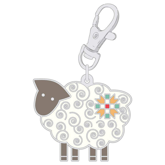 Lori Holt Home Town Enamel Charm Happy Sheep ST-31082