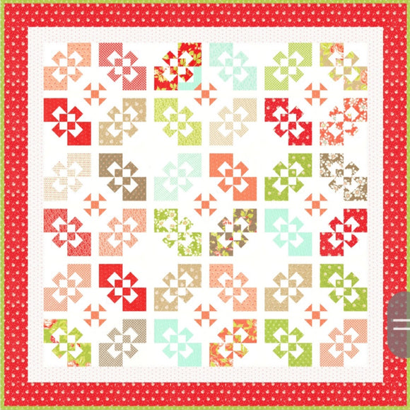 PREORDER Summer Wreath Dragonfly Quilt Kit using Jelly and Jam by Fig Tree- Moda- 51
