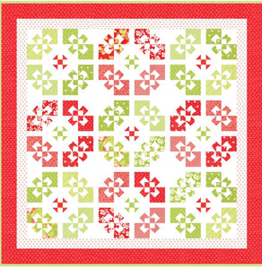 Holiday Wreaths Dragonfly Quilt Kit using Jelly and Jam by Fig Tree- Moda- 51" X 57"