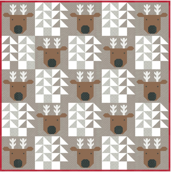 PREORDER Reindeer Xing Quilt Kit in Magic Dots by  Lella Boutique- Moda-80