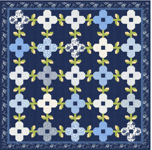 PREORDER Trellis Quilt Kit using Denim and Daisies  by Fig Tree and Co- Moda-74" X 74"