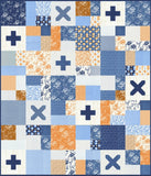 PREORDER Vintage Scrapworks Quilt Kit using Denim and Daisies  by Fig Tree and Co- Moda-60" X 70"