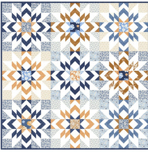 PREORDER Clara Quilt Kit using Denim and Daisies  by Fig Tree and Co- Moda-60" X 60"