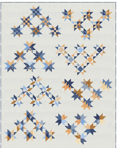 PREORDER Flyover Quilt Kit using Denim and Daisies  by Fig Tree and Co- Moda-72" X 92"
