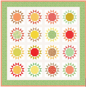 PREORDER Nutmeg Stars II Quilt Kit using the Portofino Collection Fig Tree- Moda-73" X 73"