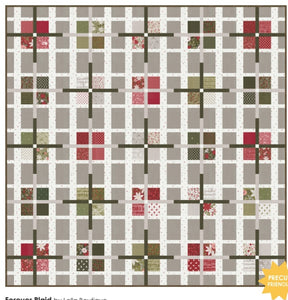 PREORDER Forever Plaid Quilt Kit using Berry and Pine by Lella Boutique- Moda- 80 1/2 X 80 1/2"