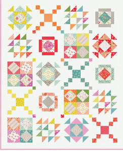 Brightly Sampler Quilt Kit by Sherry and Chelsi- Moda- 59" x 72.5"