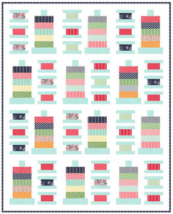 PREORDER Strippy Spools Quilt Kit - Summertime by Camille Roskelley - Moda- 53x66 It’s Sew Emma