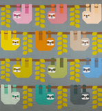 Snuggly Sloths Quilt Kit by Elizabeth Hartman featuring Bella Solids - Moda