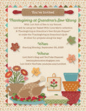 PREORDER Thanksgiving at Grandmas Quilt Kit using Baked With Love by Lori Holt-80 1/2  X 96 1/2"