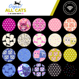 PREORDER Oops All Cats Mini Charm Pack RS2146MC by Sarah Watts for Ruby Star Society-Moda