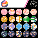 PREORDER Sticker Book Fat Quarter Bundle RS3117FQ by Kimberly Kight- Ruby Star-Moda- 22 Prints