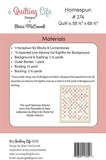Homespun G QLD 274 Pattern by Sherri McConnell from  A Quilting Life-58 1/2" x 68 1/2"