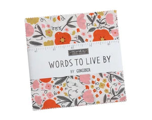 Words To Live By Charm Pack by  Gingiber- Moda-
