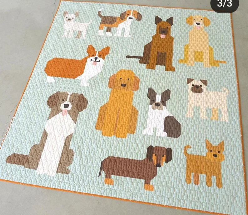 Dog Park Quilt Kit by Elizabeth Hartman- Robert Kaufman- 68