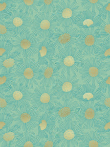 Reverie Daisy Sketch Metallic Moss RS0055 16M by Melody Miller for Ruby Star Society- Moda- 1/2 Yard