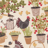 The Henhouse Chicken Garden Cloud 48430 11 by &nbsp;Gingiber- Moda- 1/2 Yard
