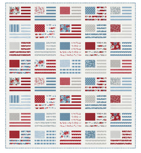 Miss Americana Quilt Kit featuring Old Glory by Lella Boutique- 65X75