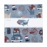 Red, White and True  10" Stacker by Dani Mogstad for Riley Blake Fabric-