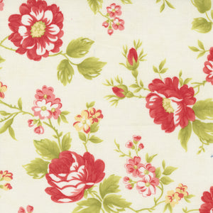 Stitched Cottage Rose Vanilla 20430 11 by Fig Tree- 1 Yard