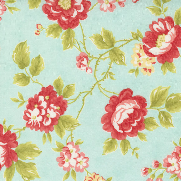 Stitched Cottage Rose Sky 20430 15 by Fig Tree- 1 Yard