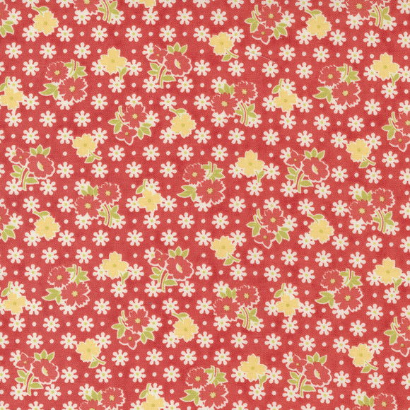 Stitched Bloomers Persimmon 20432 14 by Fig Tree- 1 Yard