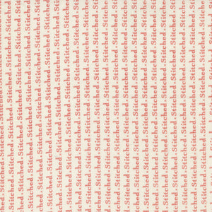 Stitched Text Vanilla Persimmon 20437 11 by Fig Tree- 1 Yard
