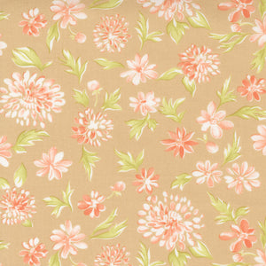 Cinnamon and Cream Mums Flax 20451 15 Fig Tree- Moda- 1 Yard