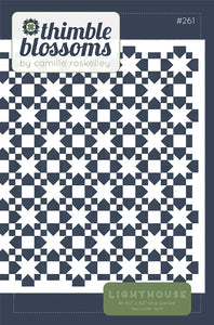 Lighthouse Quilt Kit using Bella solids by Camille Roskelley of Thimble Blossoms-Bella Solids